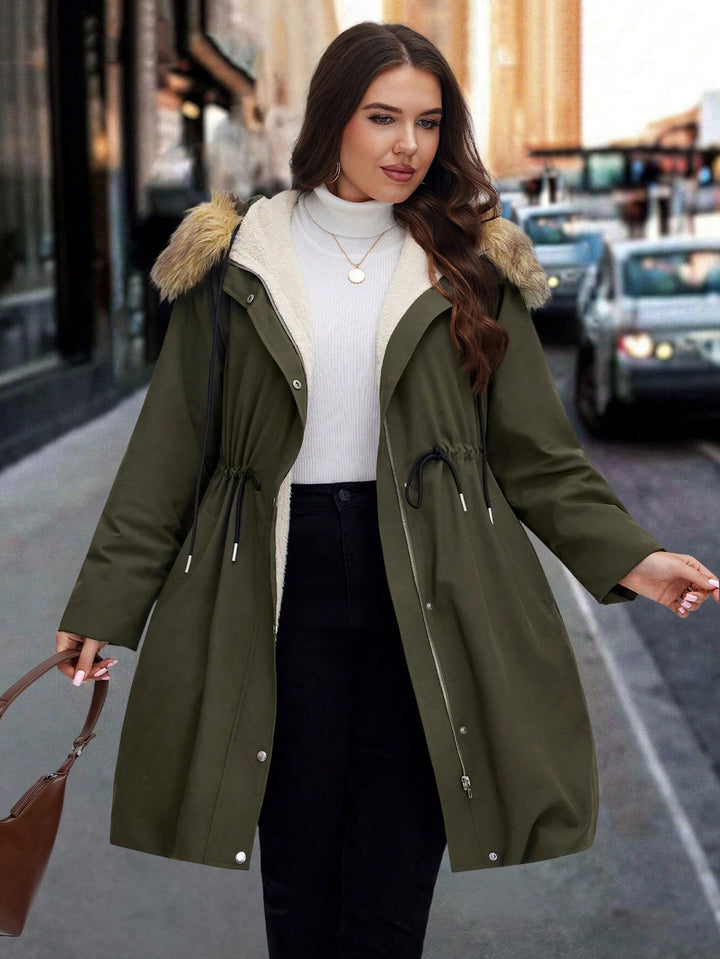 SHEIN kabát, khaki