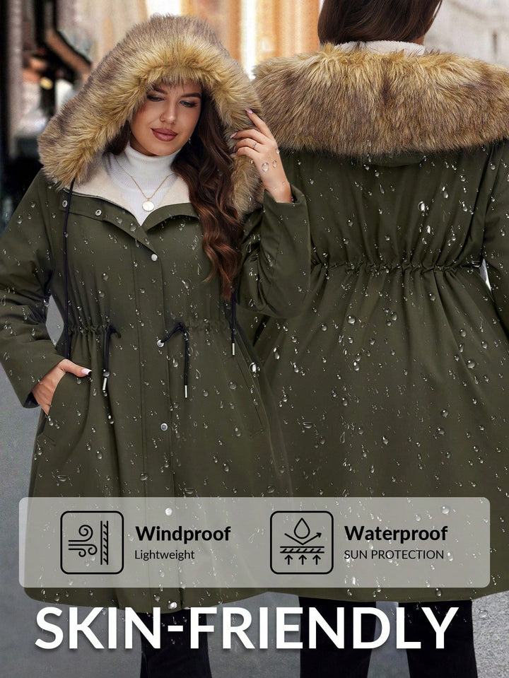 SHEIN kabát, khaki