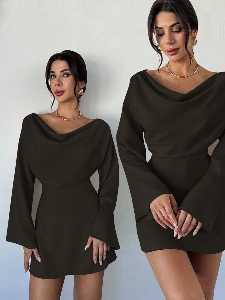 SHEIN Mini Dress, Brown