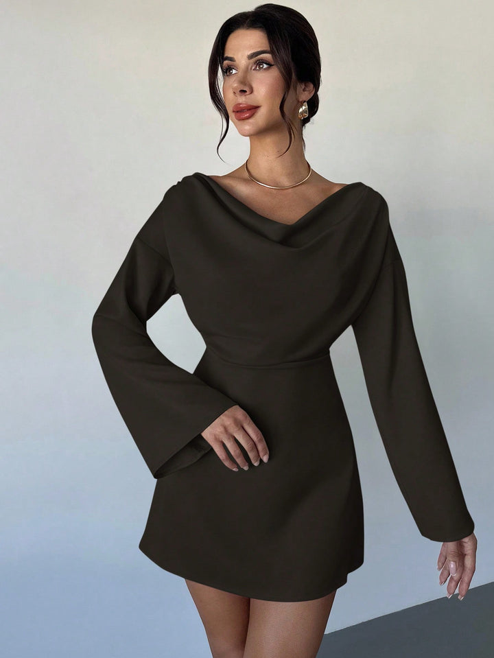 SHEIN Mini Dress, Brown