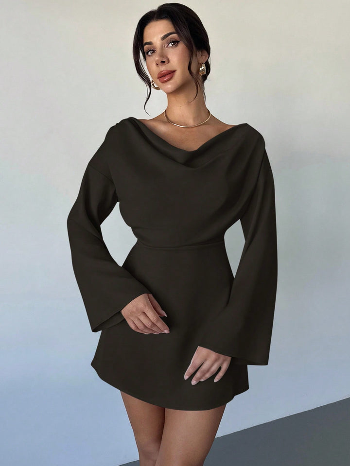 SHEIN Mini Dress, Brown