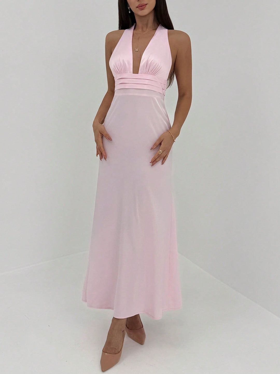 Rochie maxi SHEIN, roz