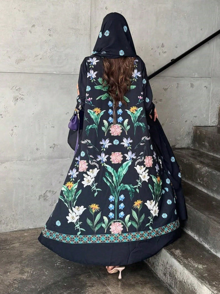 Set caftan și jalabiya SHEIN, negru