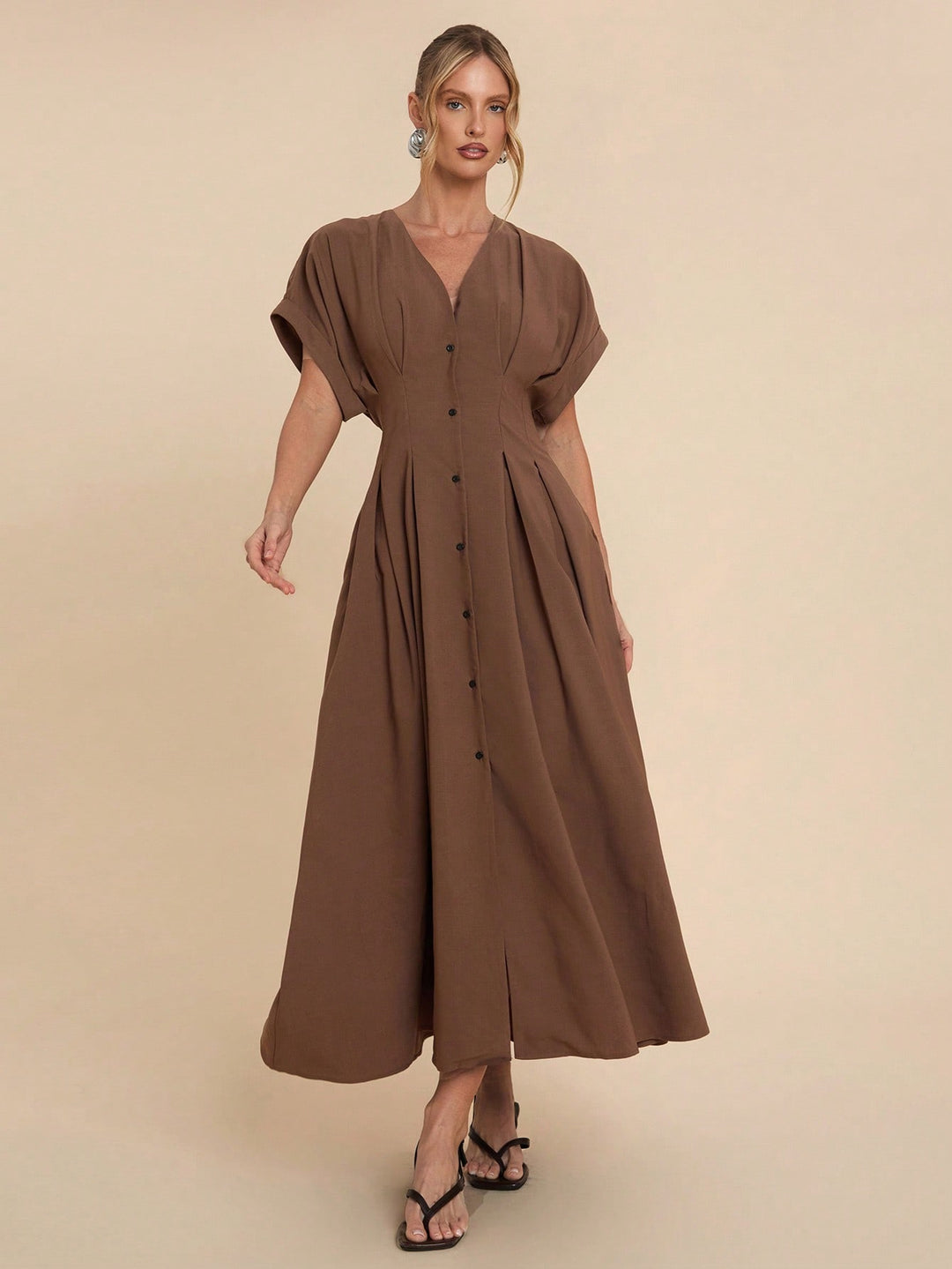Rochie maxi SHEIN, maro