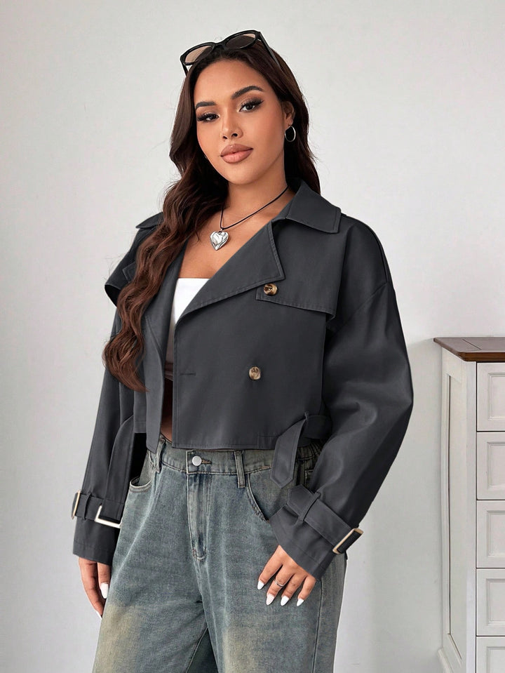 Trench SHEIN, gri