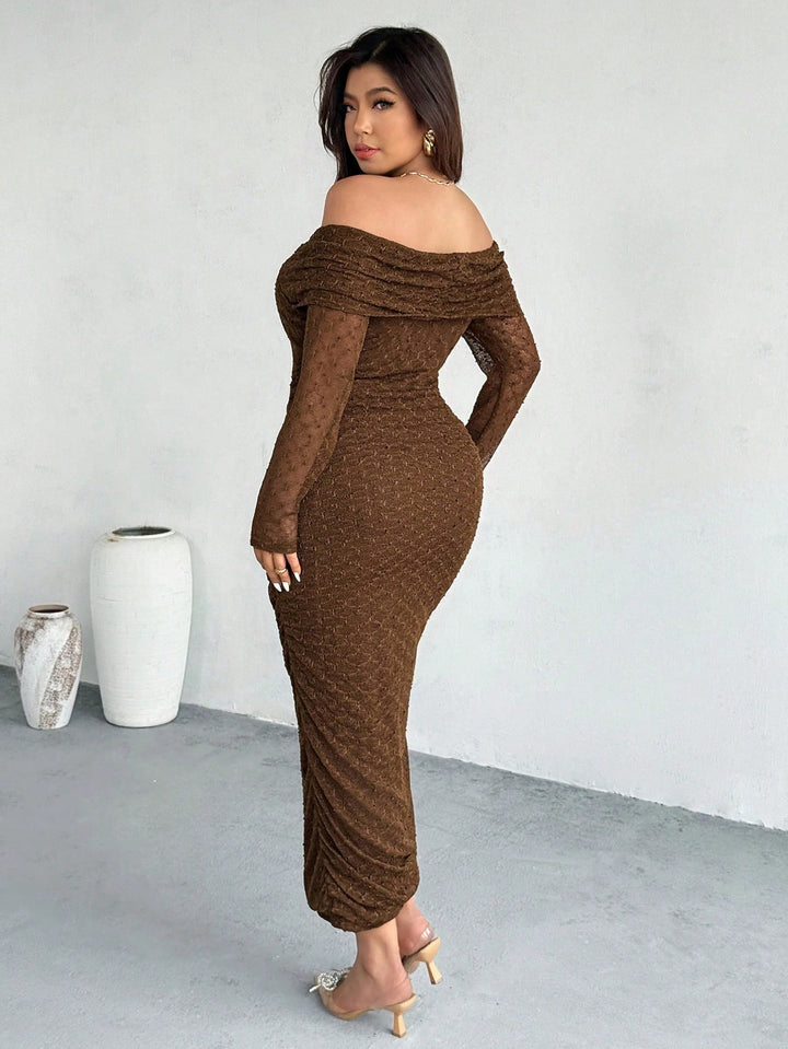 Rochie maxi SHEIN, maro