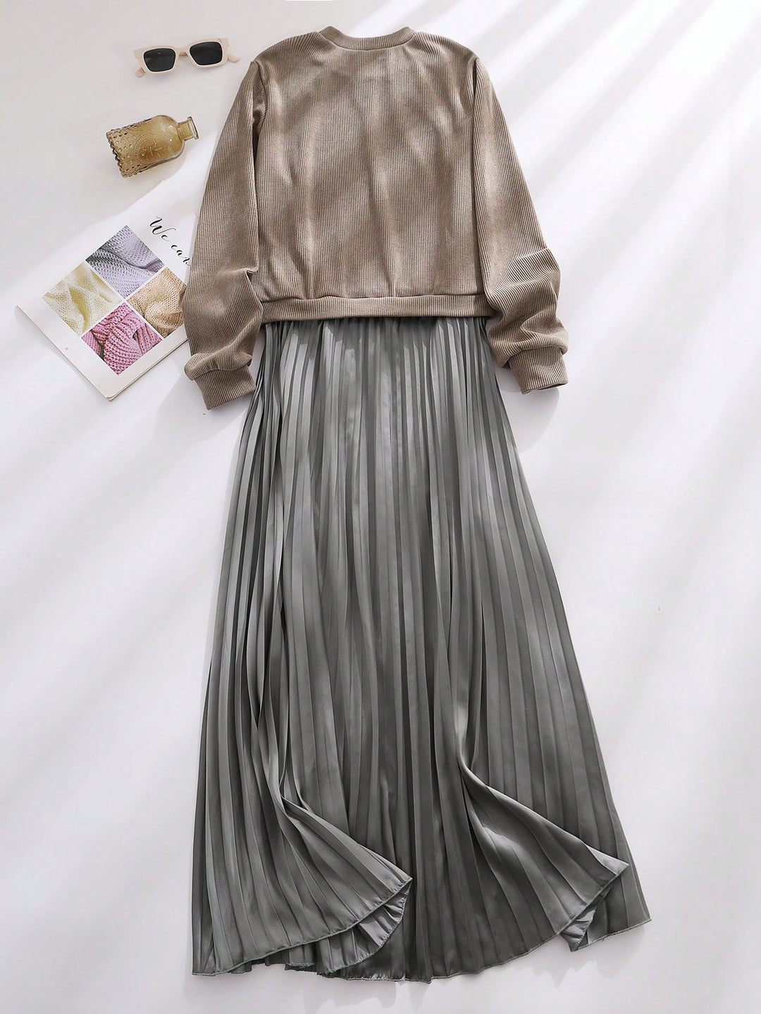 Rochie midi SHEIN, kaki