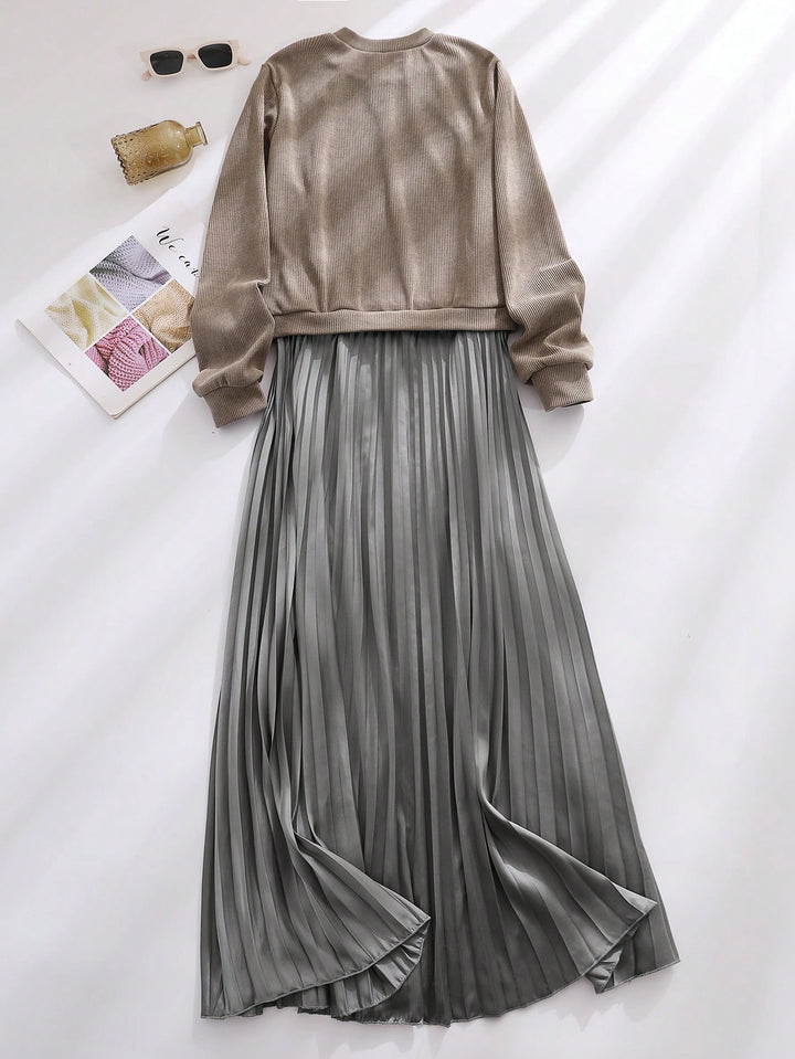 Rochie midi SHEIN, kaki