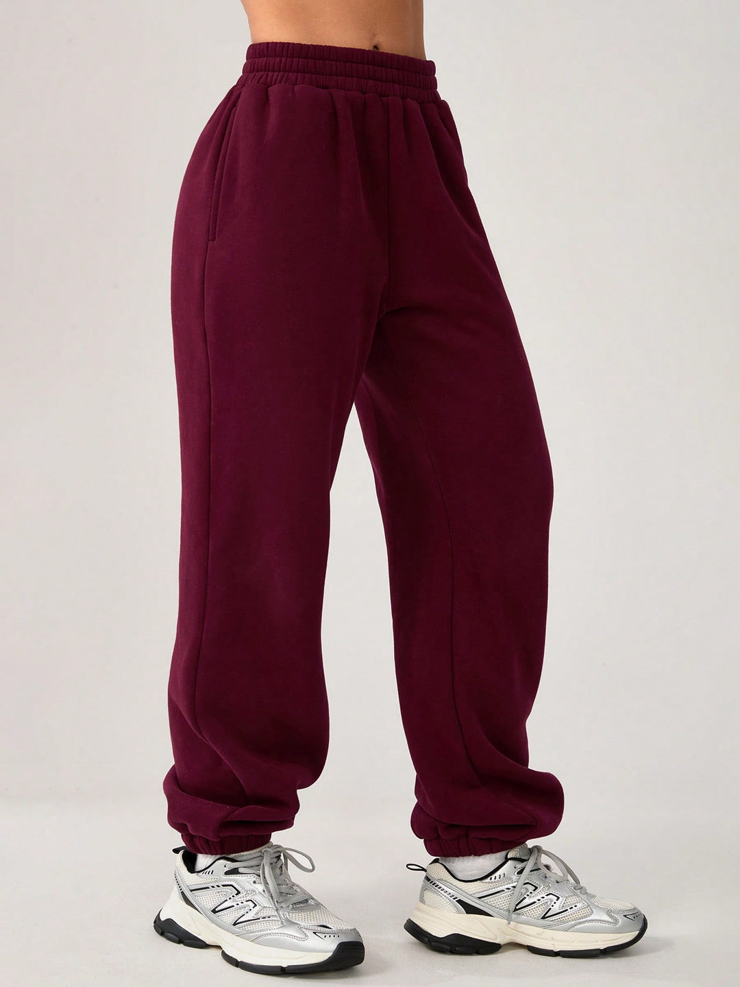 Pantaloni SHEIN, vișiniu