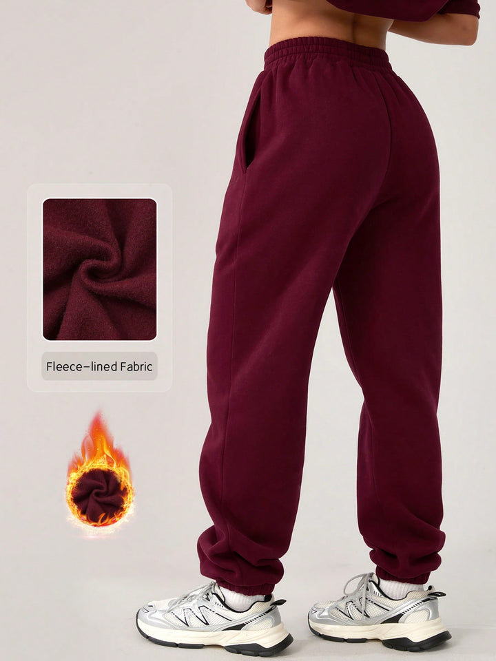 Pantaloni SHEIN, vișiniu