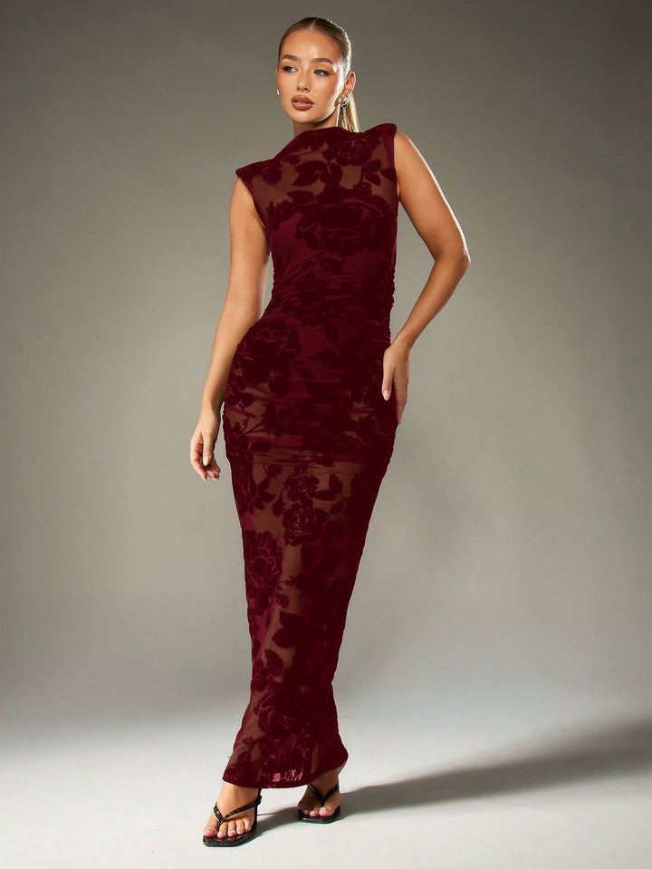Rochie maxi SHEIN, vișiniu