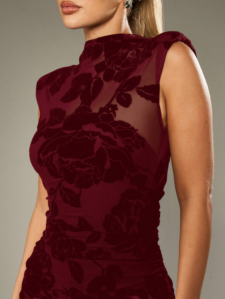 Rochie maxi SHEIN, vișiniu