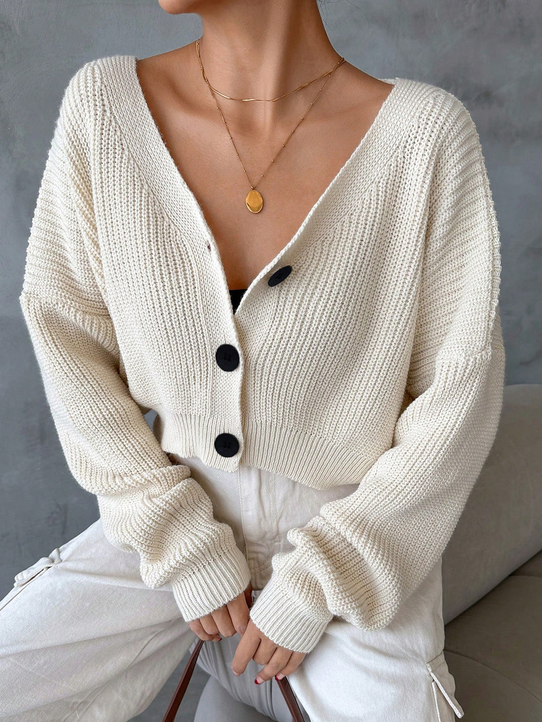 Cardigan SHEIN, crem