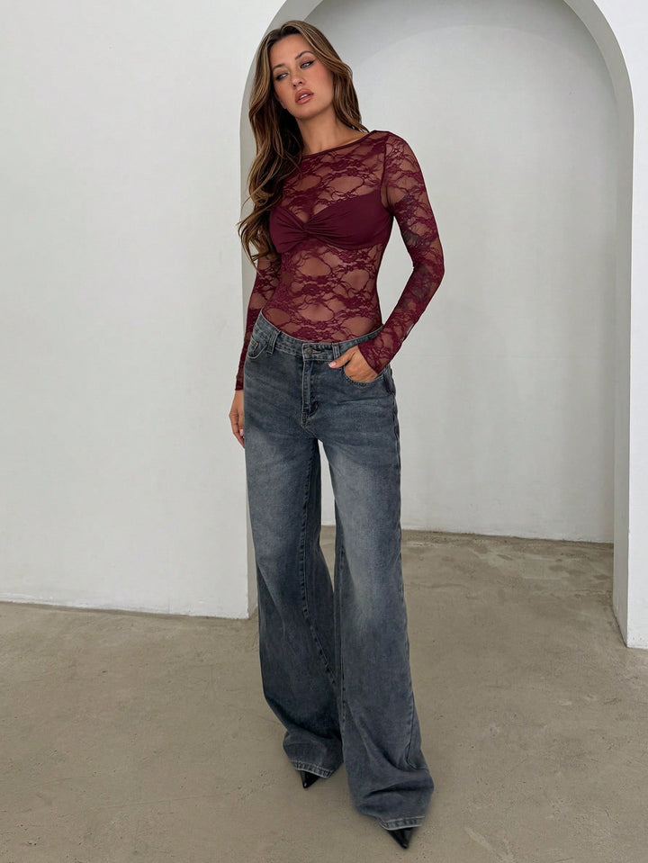 Body SHEIN, vișiniu