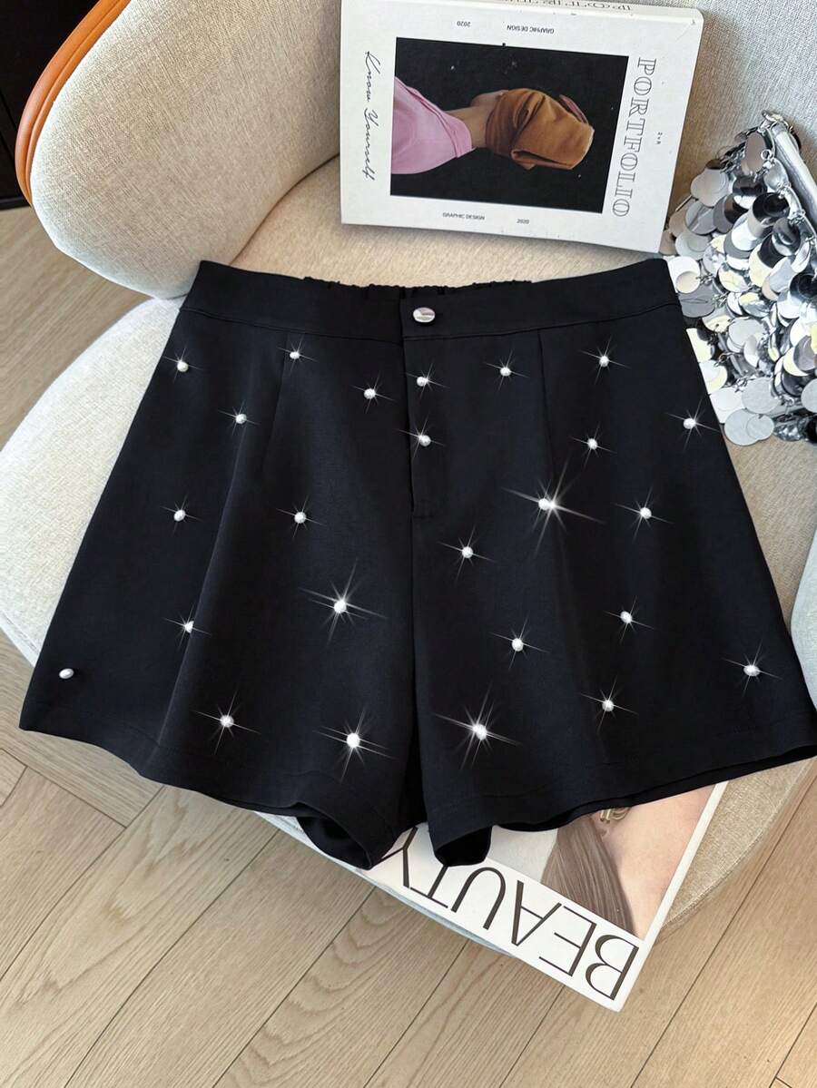 Pantaloni scurți SHEIN, negru