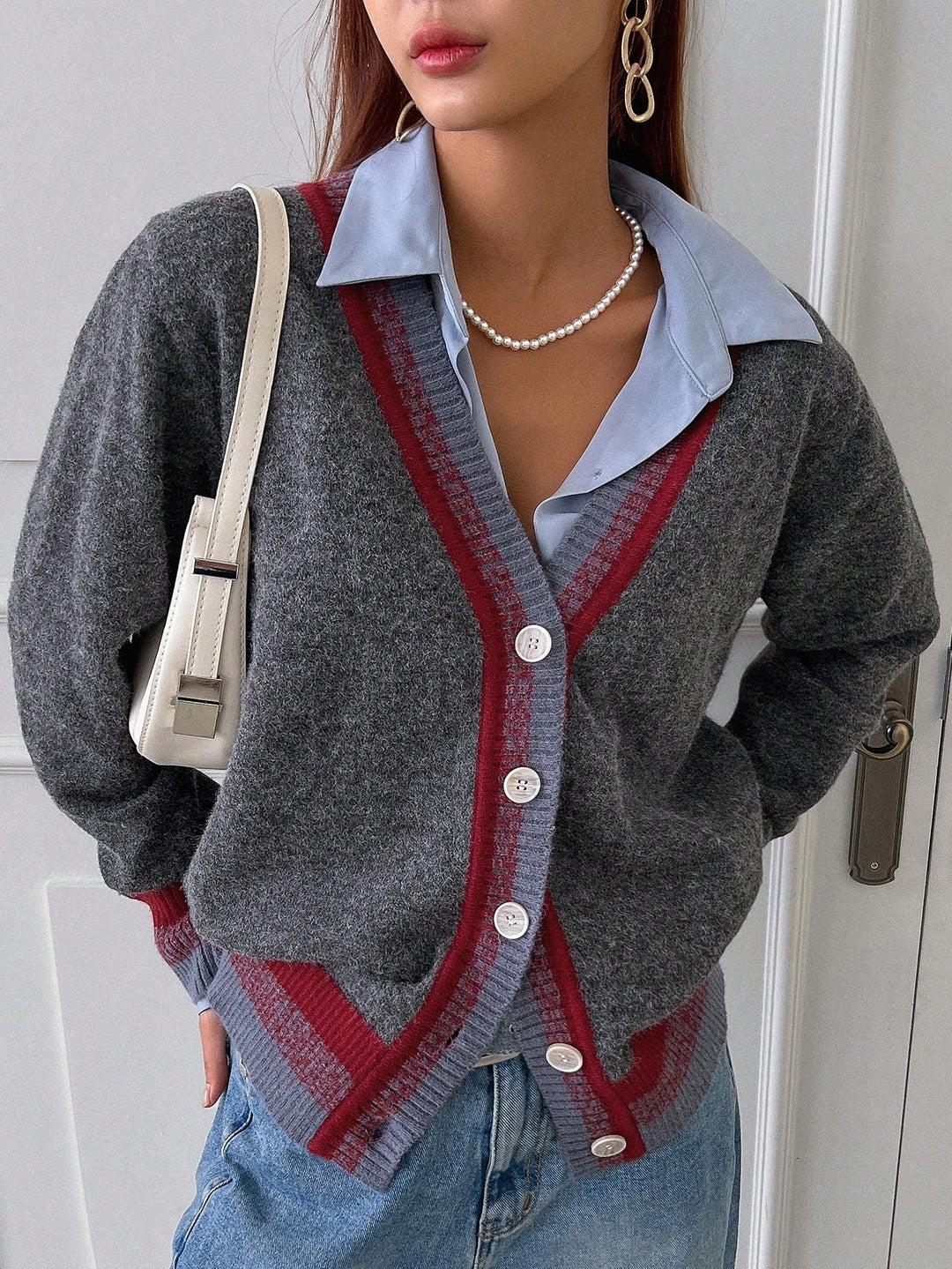 Cardigan SHEIN, gri