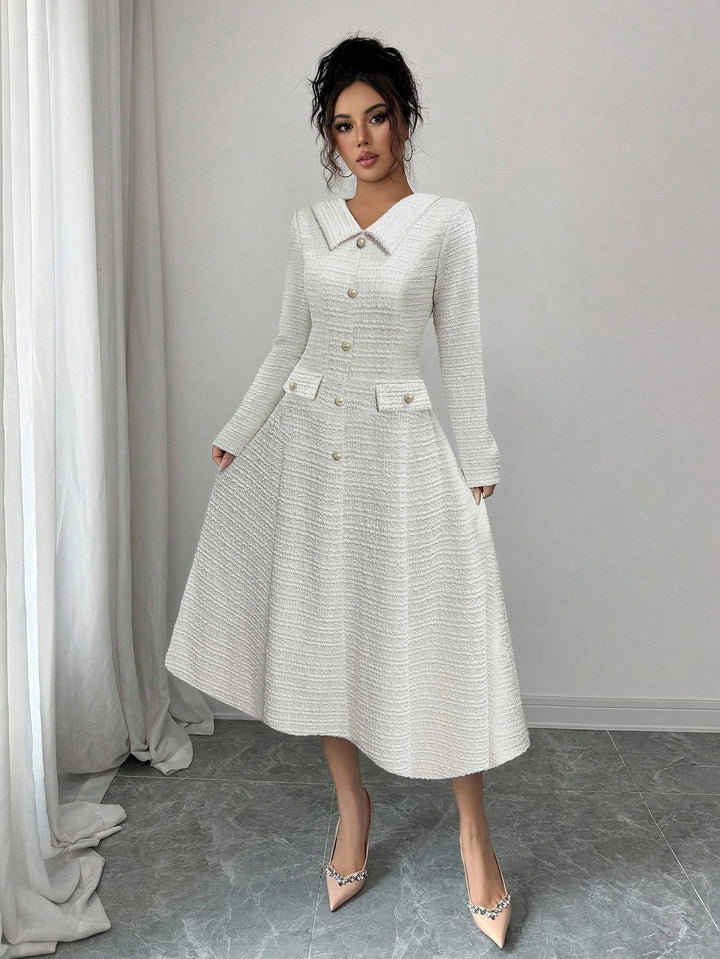 Rochie midi SHEIN, alb