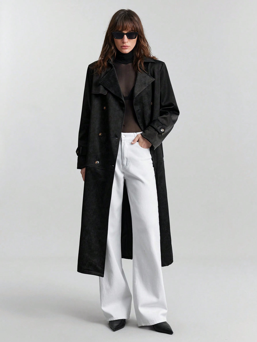 Trench SHEIN, negru