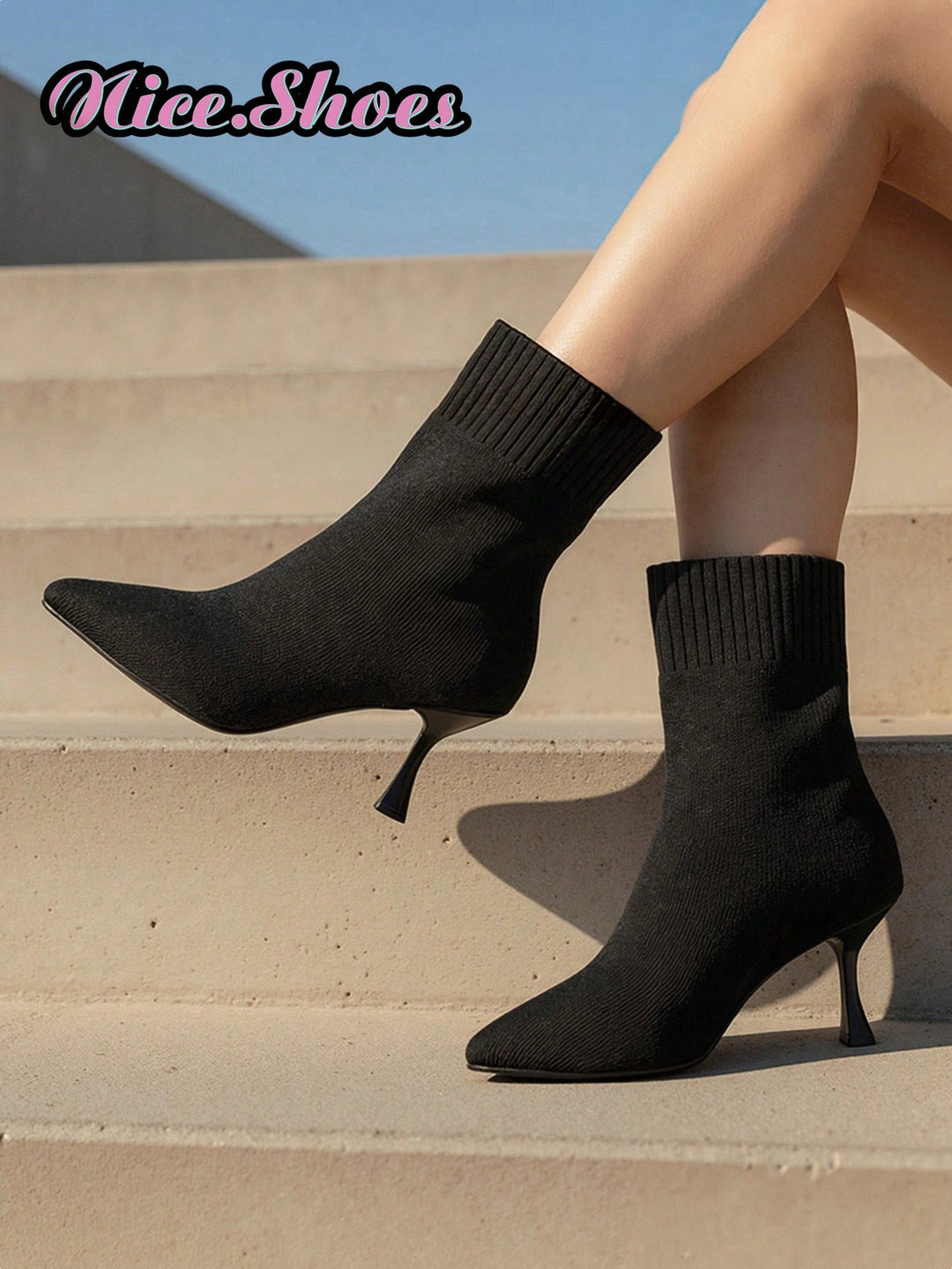 Botine SHEIN, negru