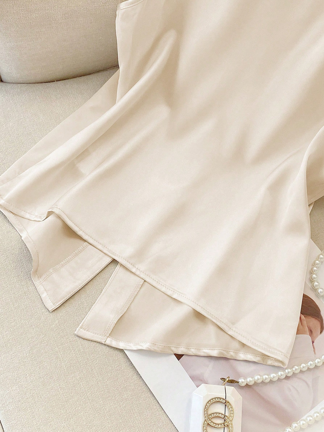 Bluza fără mâneci SHEIN, auriu