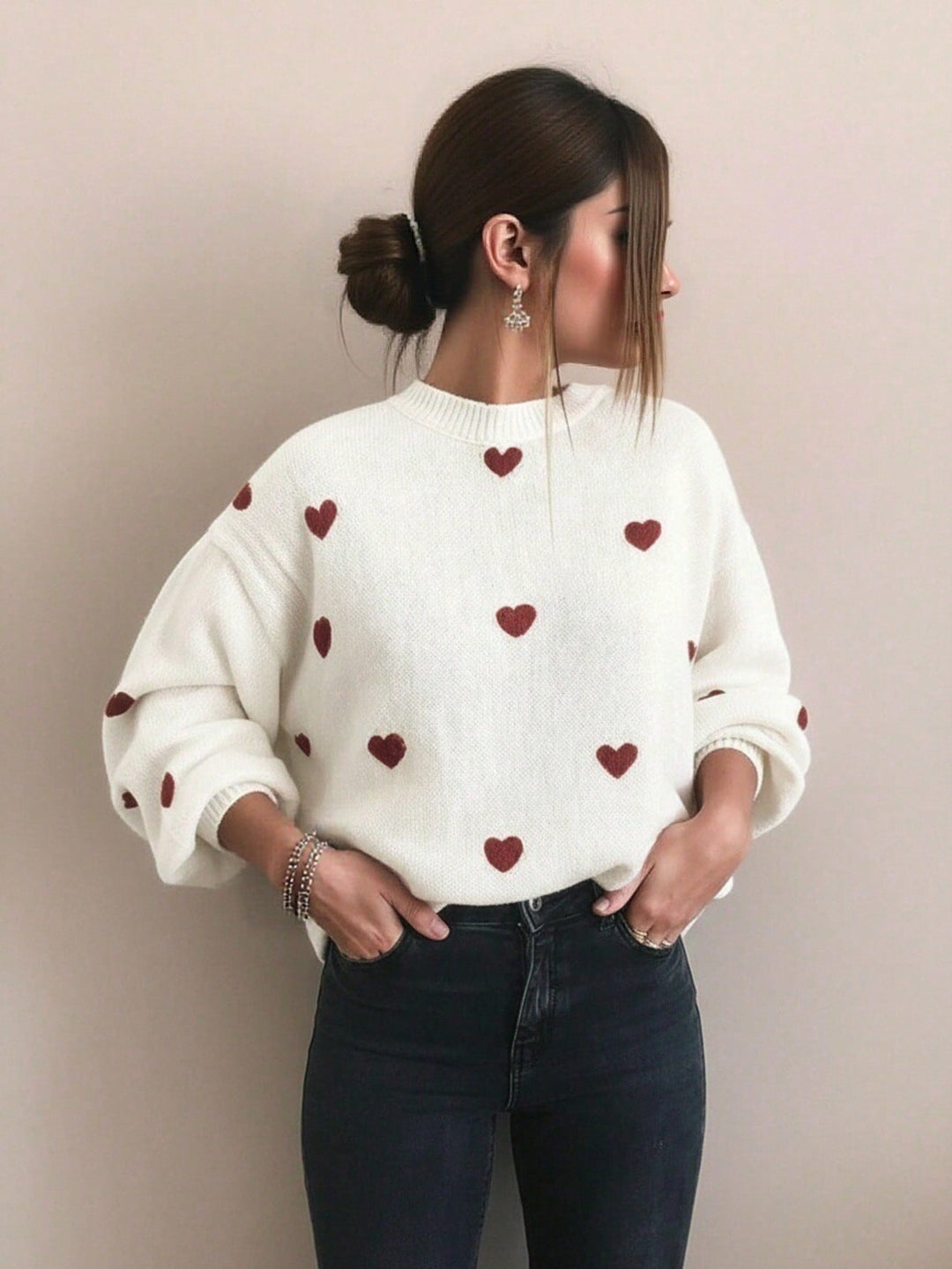 Pulover SHEIN, alb