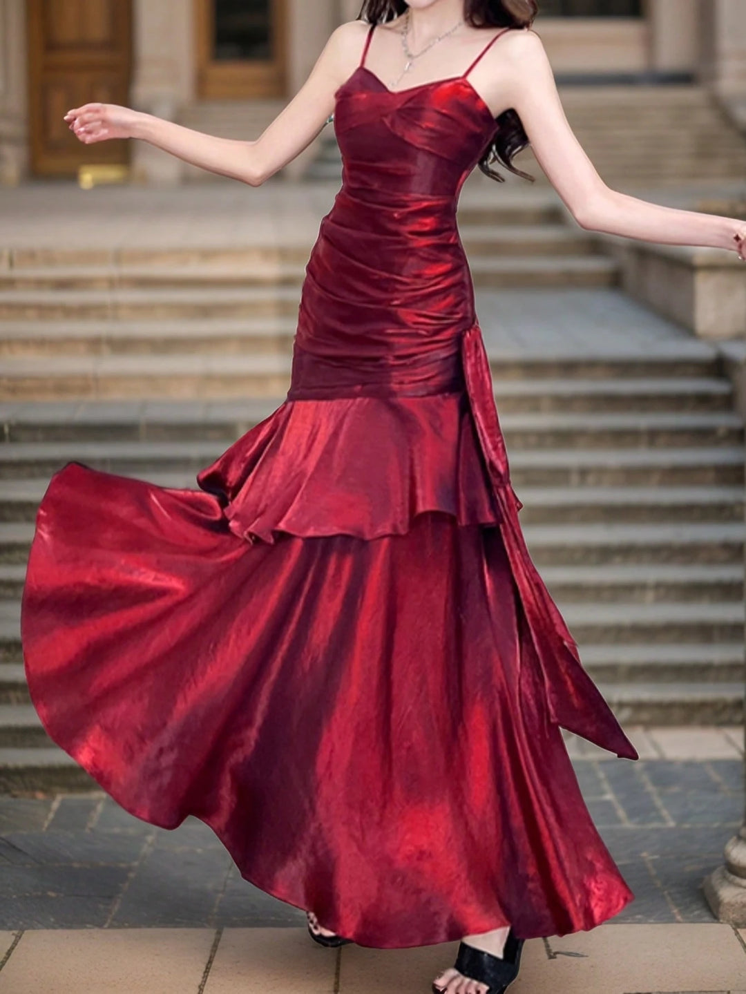 Rochie maxi SHEIN, vișiniu
