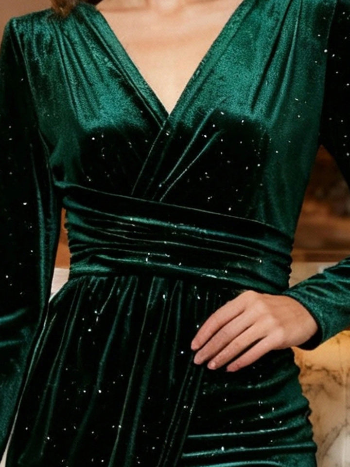 SHEIN zöld midiruha