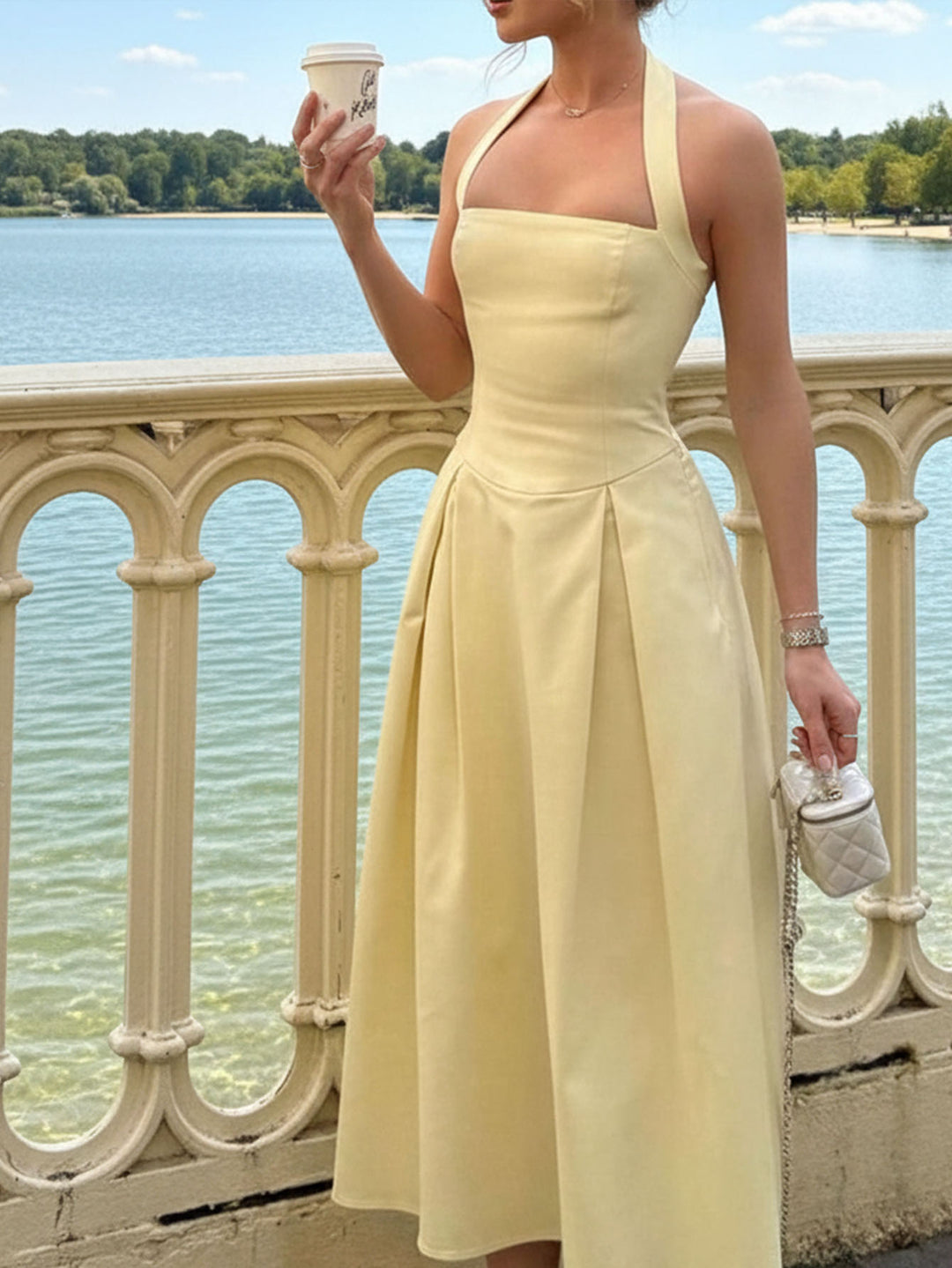 Rochie maxi SHEIN, galben