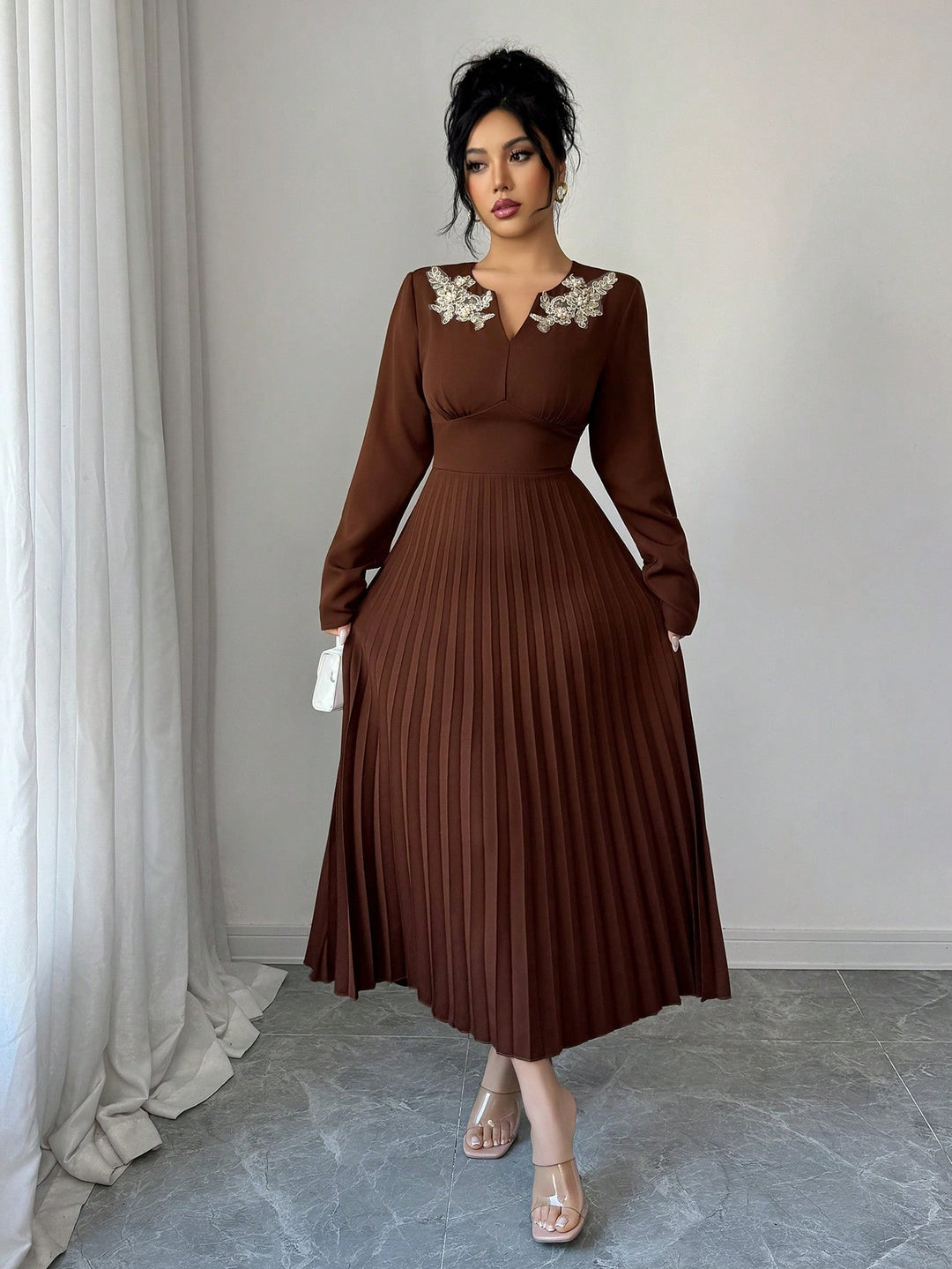 Rochie scurtă SHEIN, maro