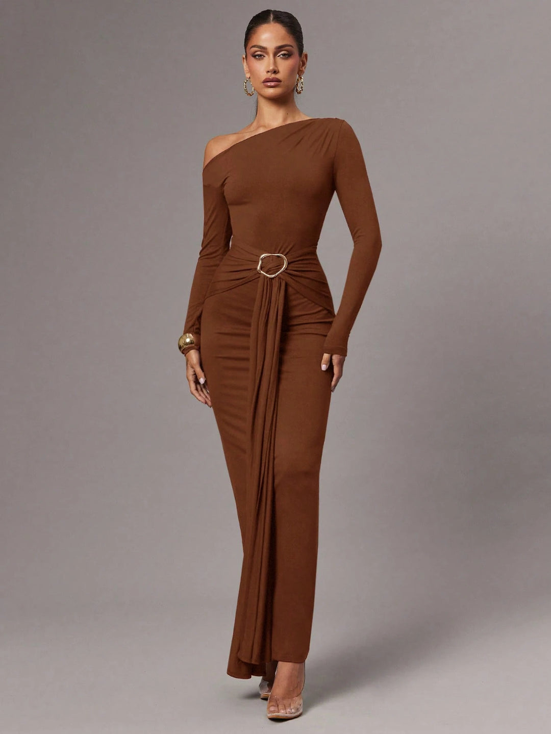 Rochie maxi SHEIN, maro