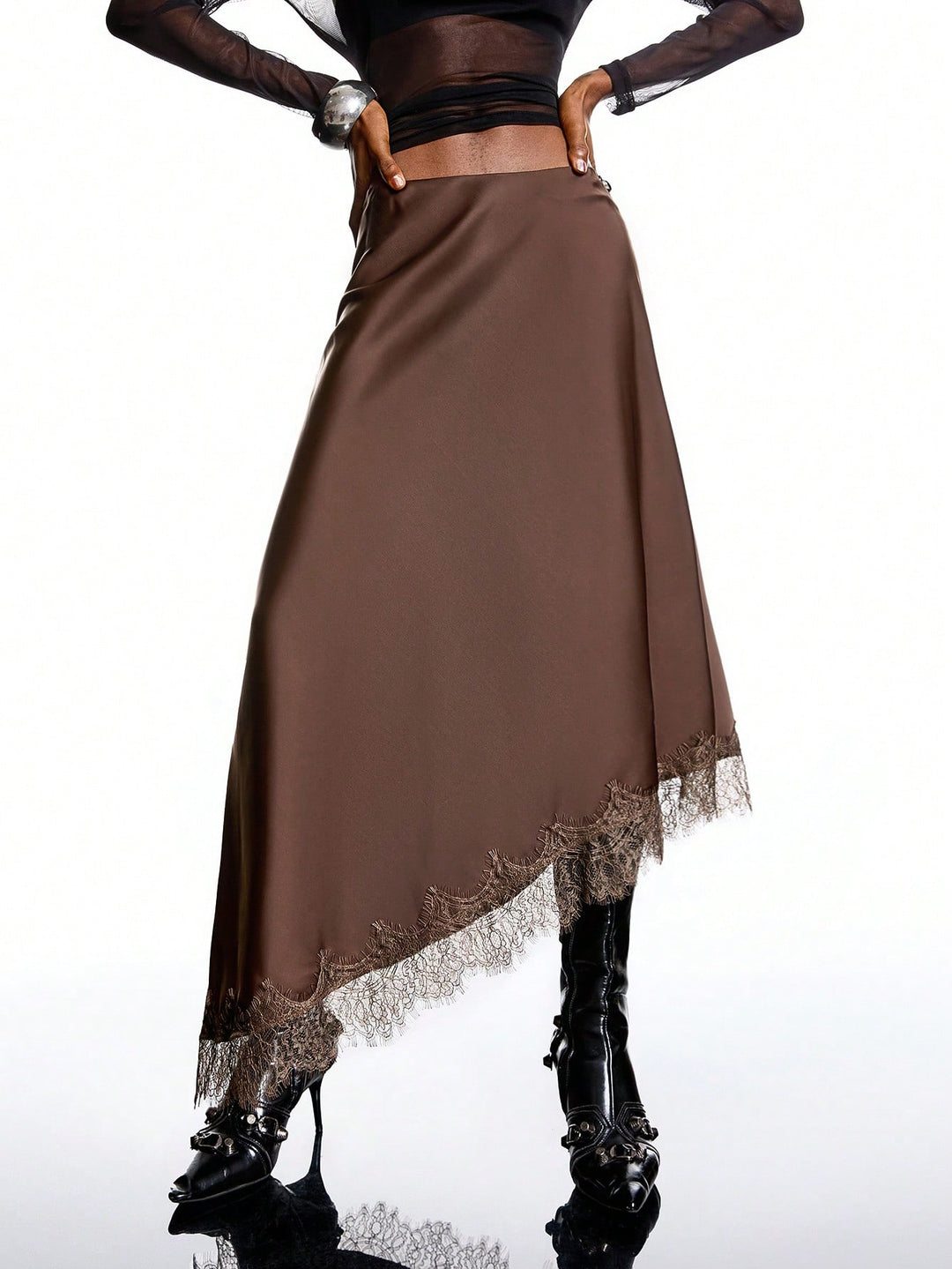 SHEIN maxi szoknya, barna