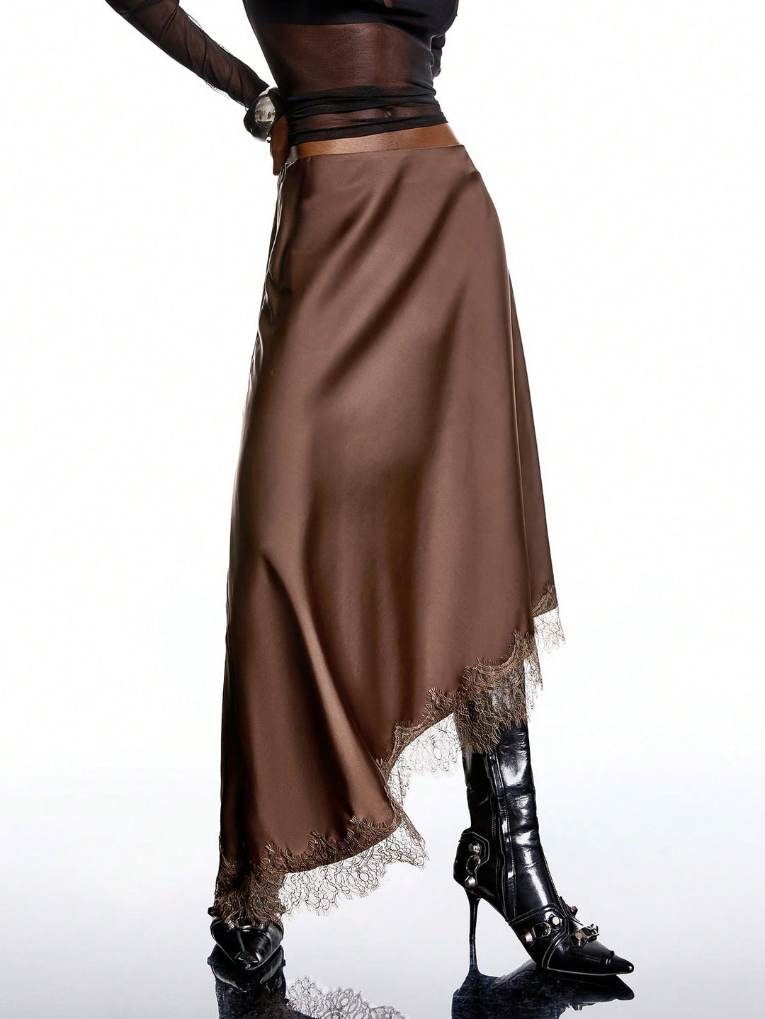 SHEIN maxi szoknya, barna