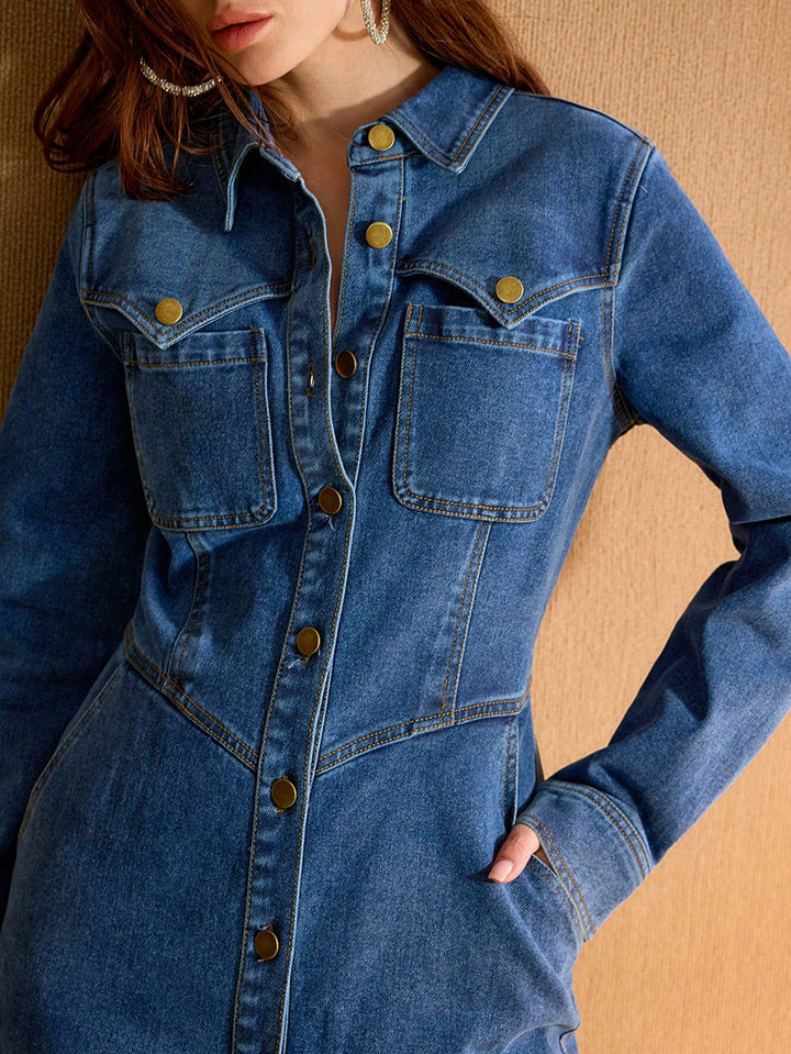 SHEIN kék farmerruha