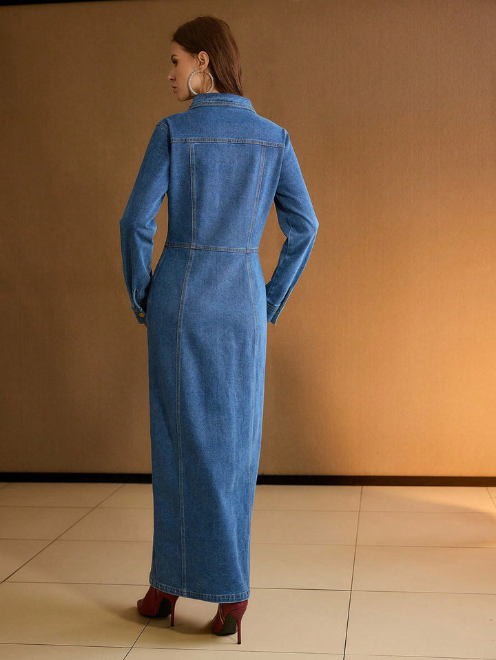 SHEIN kék farmerruha