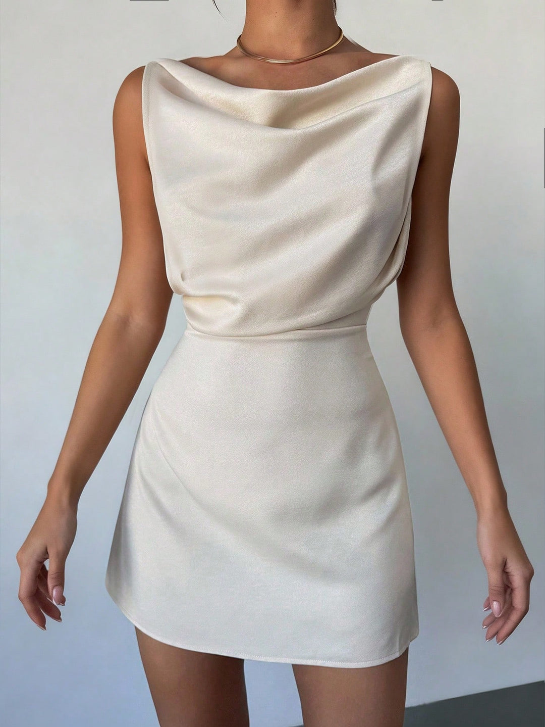 Rochie mini SHEIN, bej