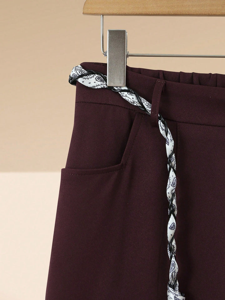 Pantaloni SHEIN, vișiniu