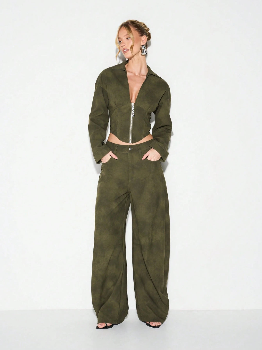 Pantaloni SHEIN, kaki
