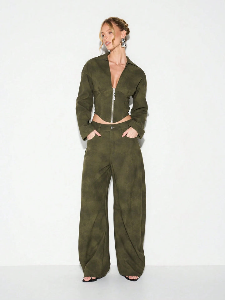 Pantaloni SHEIN, kaki