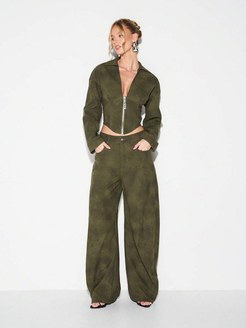 Pantaloni SHEIN, kaki