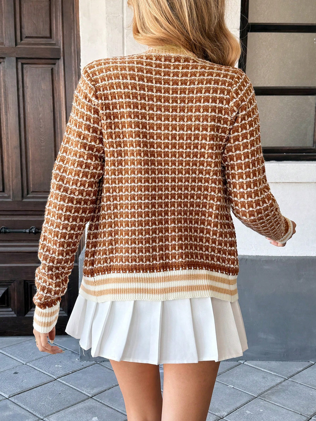 Cardigan SHEIN, maro