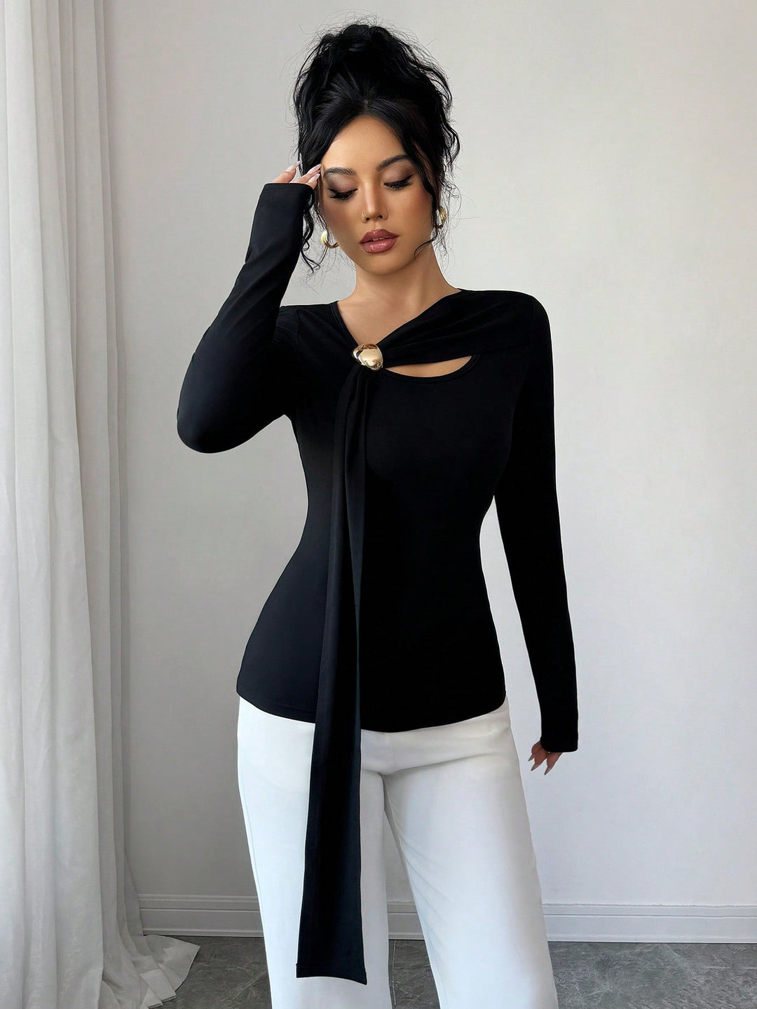 SHEIN blúz, fekete