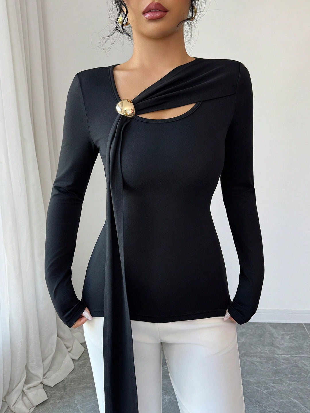 SHEIN blúz, fekete