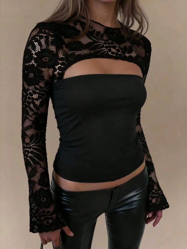 Shein blúz, fekete