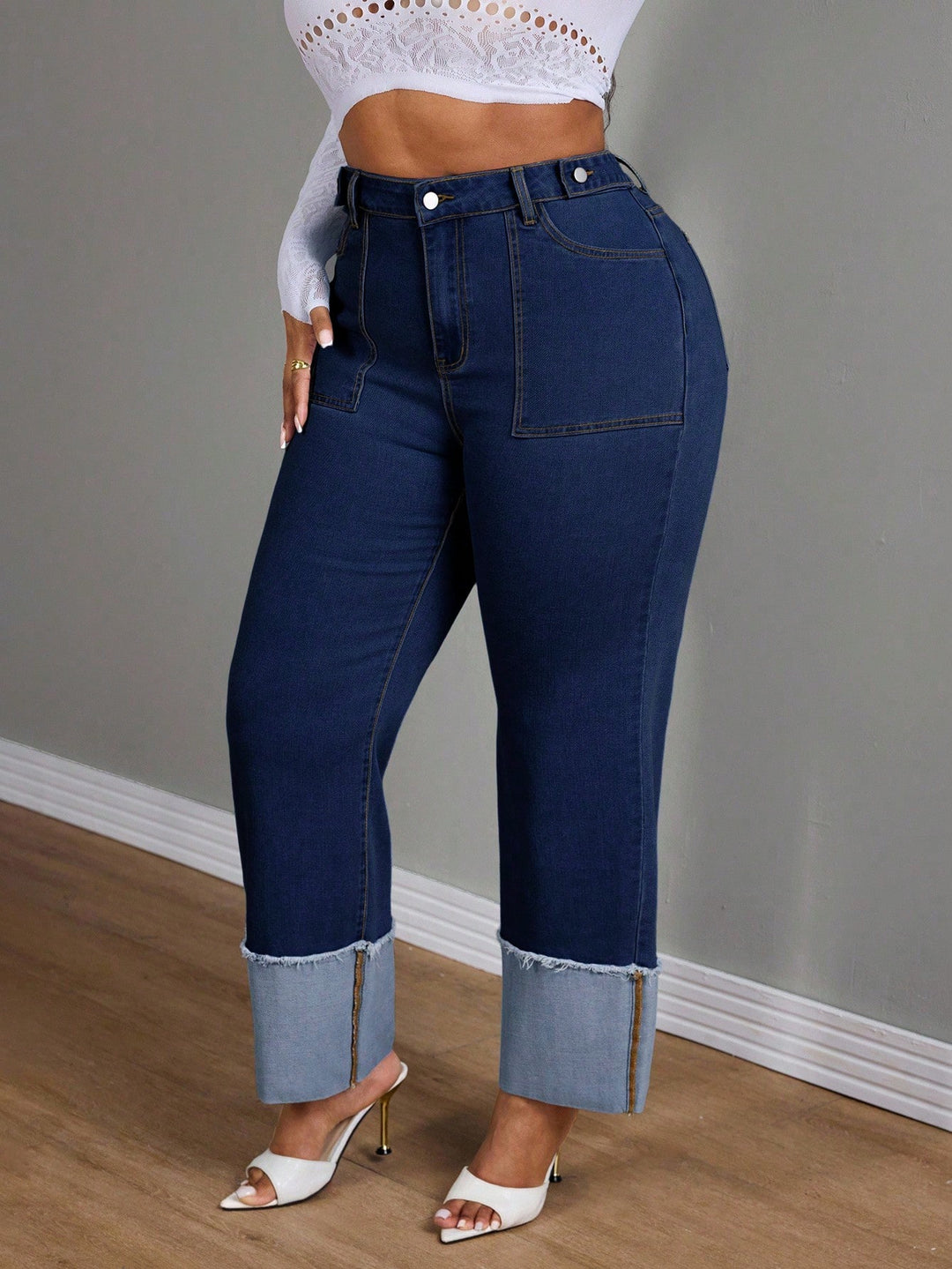 Jeans SHEIN, albastru