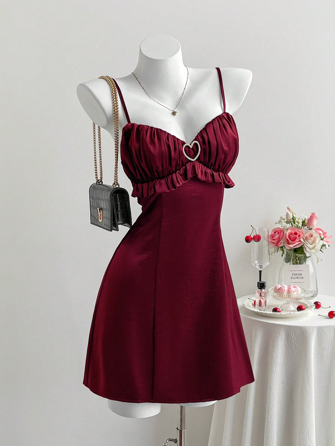 Rochie mini SHEIN, vișiniu