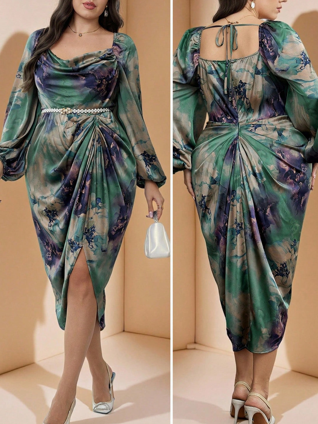 Rochie midi SHEIN, mix culori