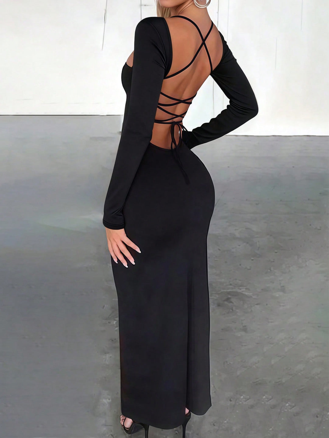 Rochie maxi SHEIN, negru