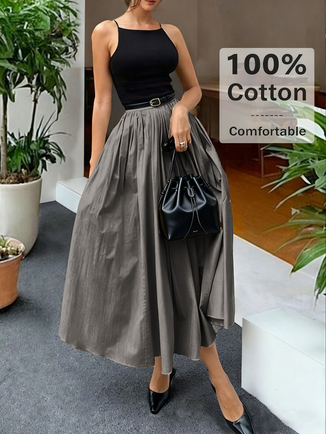 Rochie midi SHEIN, gri