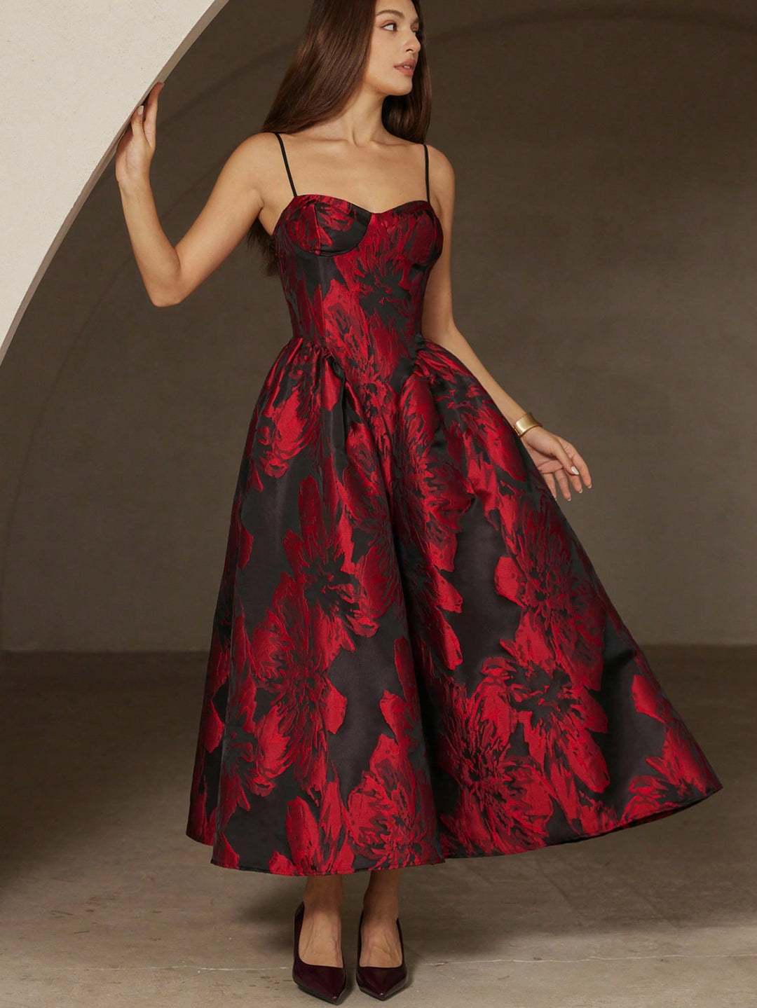 Rochie midi SHEIN, mix culori