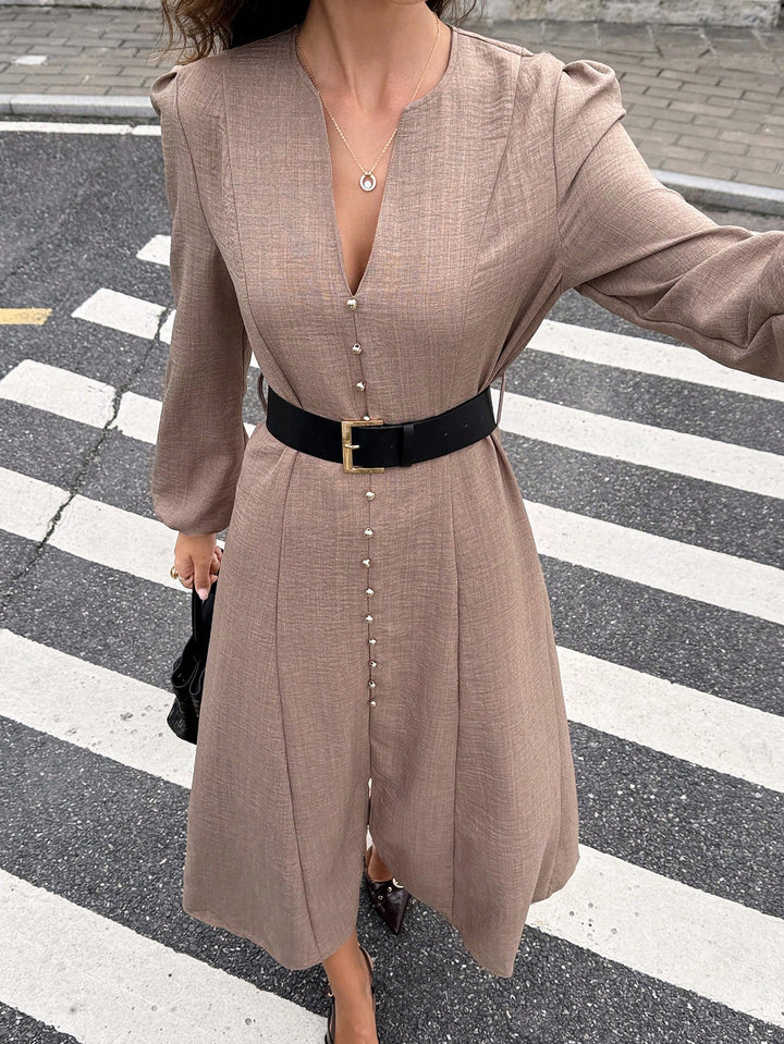 SHEIN maxi ruha, barna